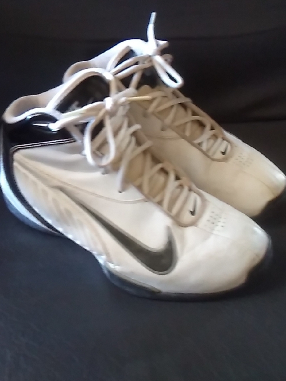 Nike White and Black High-Top Sneakers